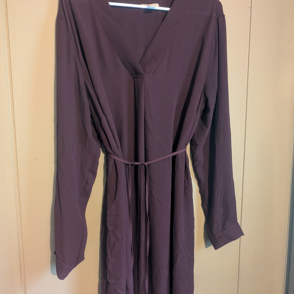 Chic Long Sleeve Purple Dress